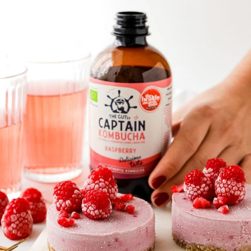 Kombucha Lampone — Cartone da 12 × 400 ml