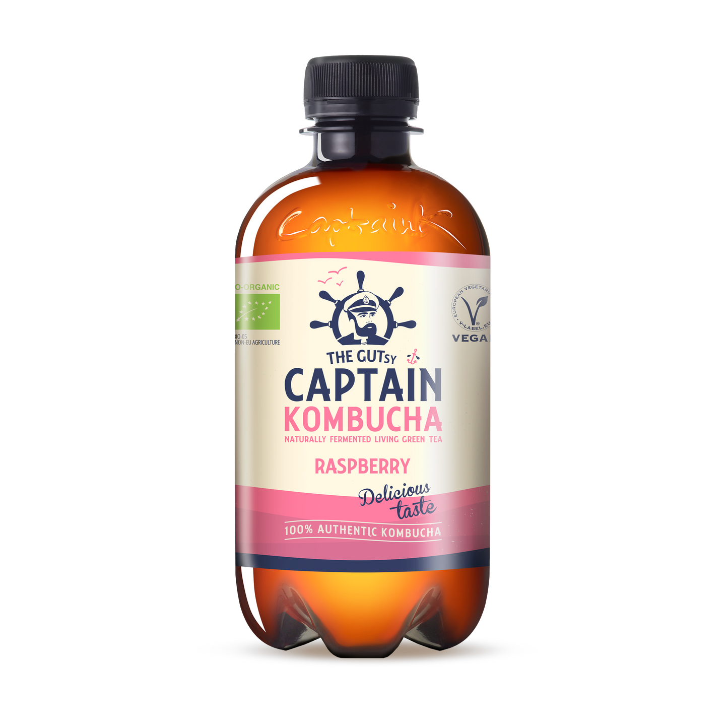 Kombucha Lampone — Cartone da 12 × 400 ml