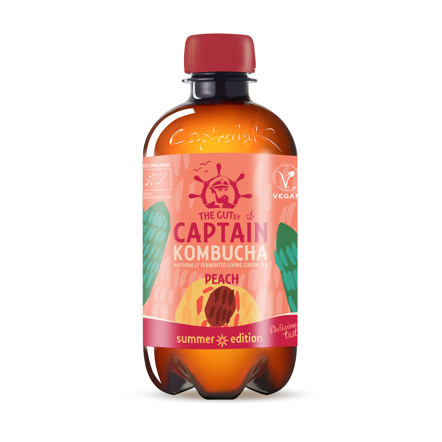 Kombucha Pesca — Cartone da 12 × 400 ml